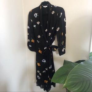 dainty georgette wrap dress